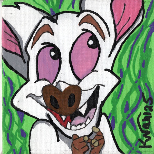 Bartok Fan Art 4" x 4" Canvas Panel by Keith Wahl Art