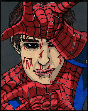 Spider‑Man – Brand New Day – 8" x 10" Original Canvas Panel Fan Art – The Instant Before 🕸 (New Film Release)