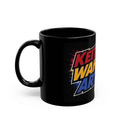 Keith Wahl Art Black Mug — Artist Portrait Coffee Cup (11oz & 15oz)