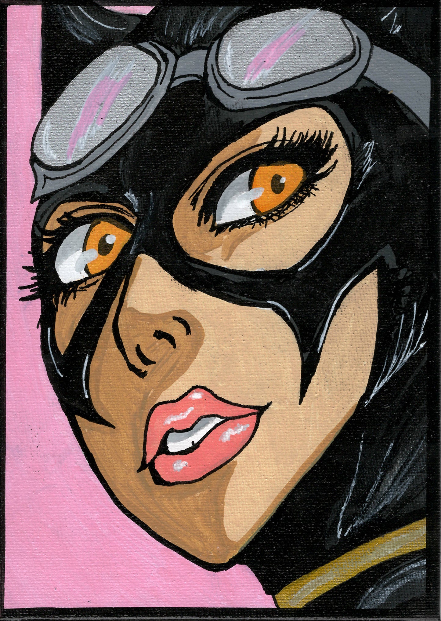 Selina Kyle / Catwoman 🐈‍⬛ (DC Comics) – 5" x 7" Original Hand‑Painted Fan Art