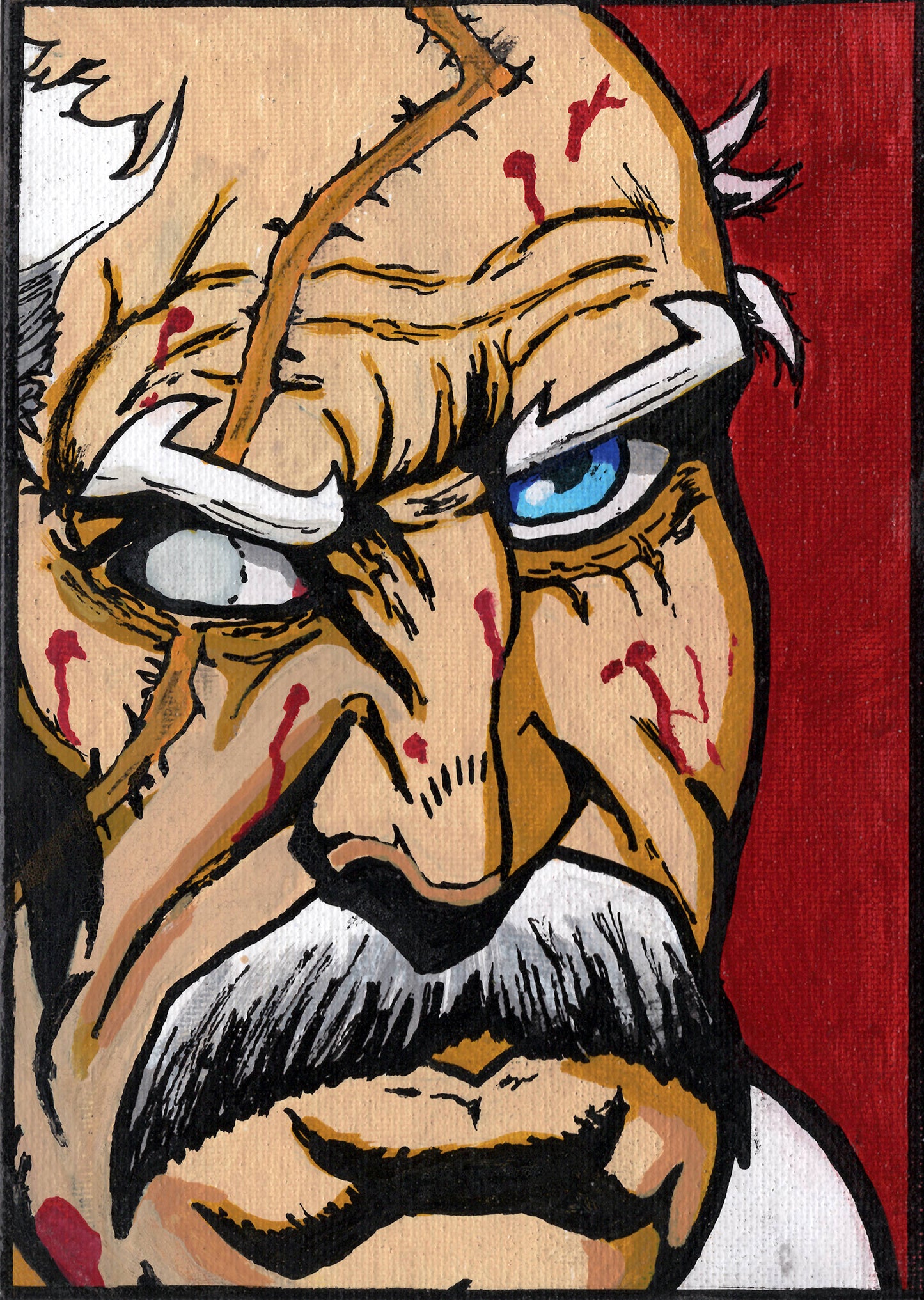 Conquest (Invincible) – 5" x 7" Original Hand‑Painted Fan Art