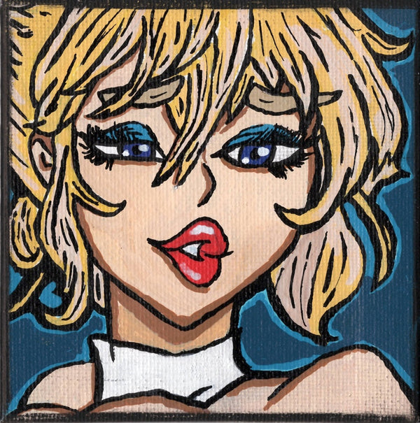 Holli Would Cool World Fan Art 4" x 4" Canvas Panel by Keith Wahl Art