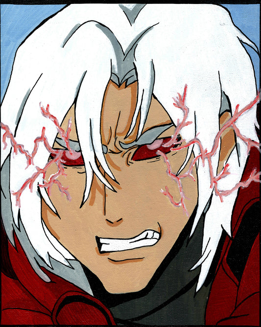 Dante ⚡ (Devil May Cry) – 8" x 10" Original Hand‑Painted Fan Art