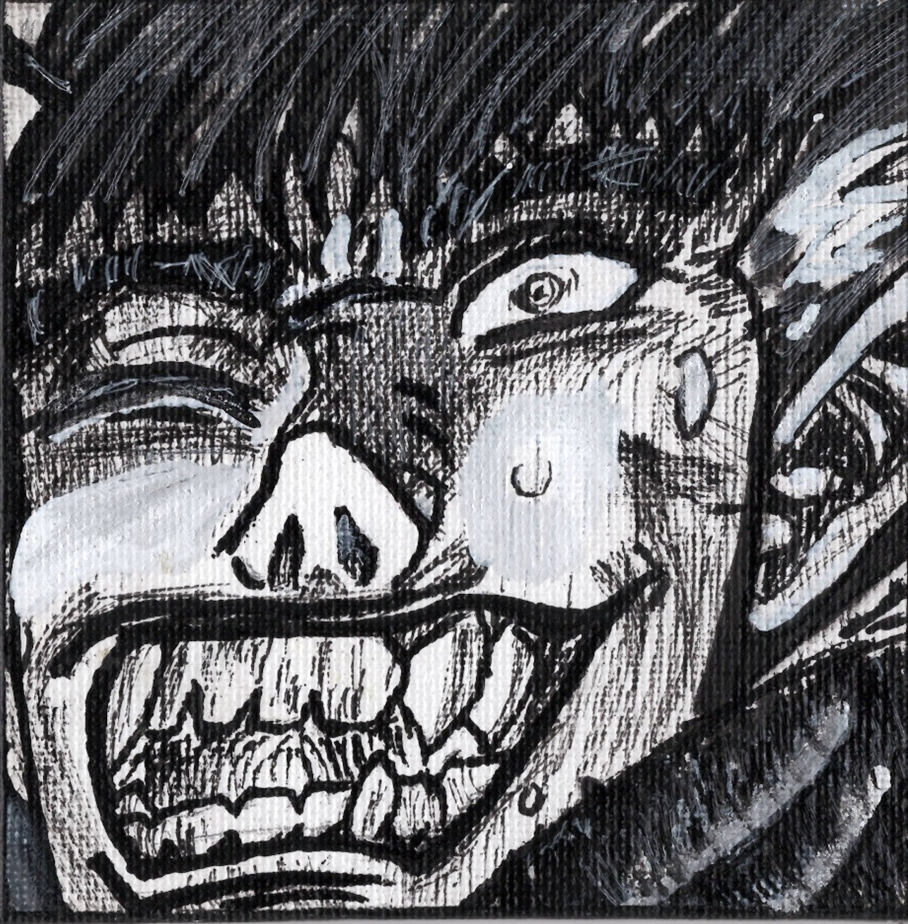 Guts Berserk! Fan Art 4" x 4" Canvas Panel by Keith Wahl Art