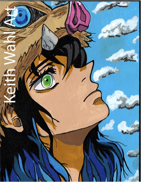 Inosuke Hashibira, 9" x 12" print