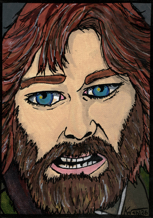 MacReady – The Thing – 5" x 7" Original Canvas Panel Fan Art – Trust No One. Burn Everything. 🔥
