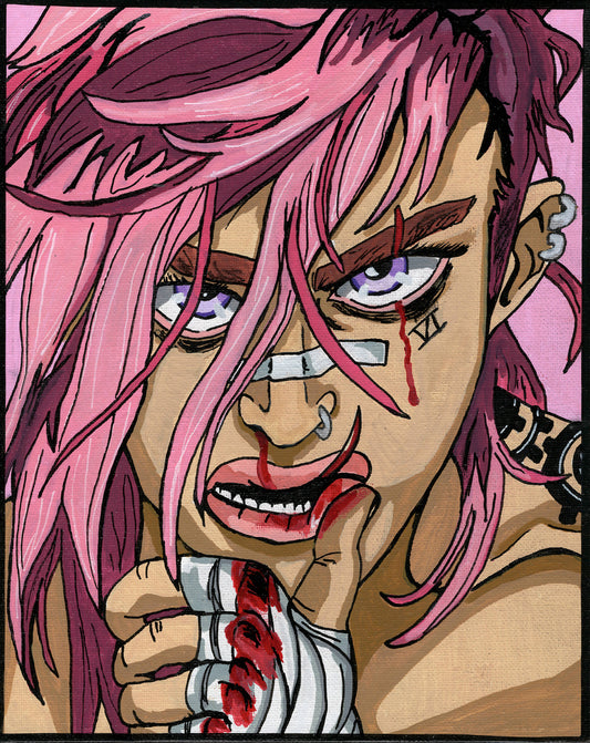 Vi League of Legends Fan Art 8" x 10" Canvas Panel Portrait by Keith Wahl Art