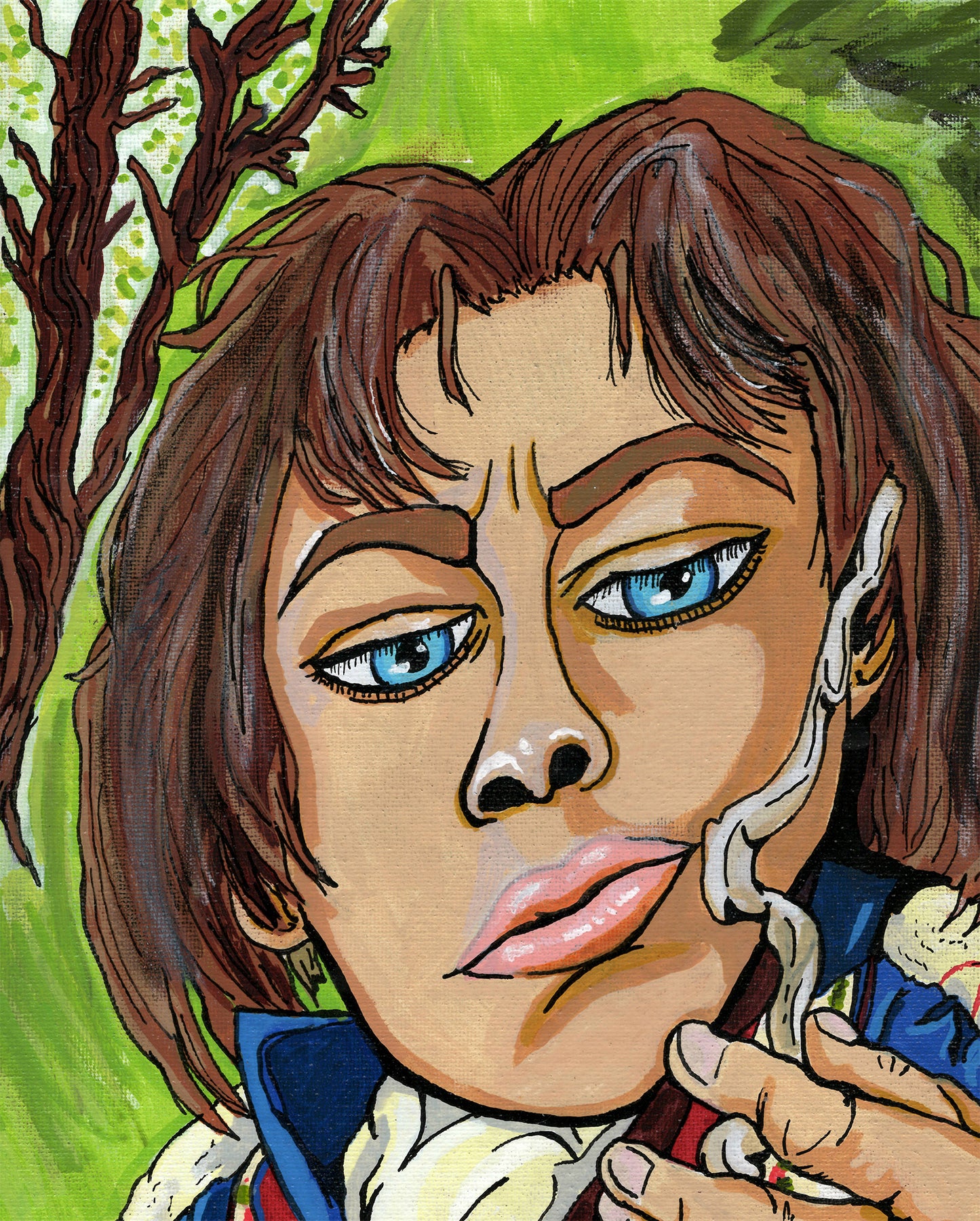 Willow Fan Art 9" x 12" Canvas Panel Portrait by Keith Wahl Art