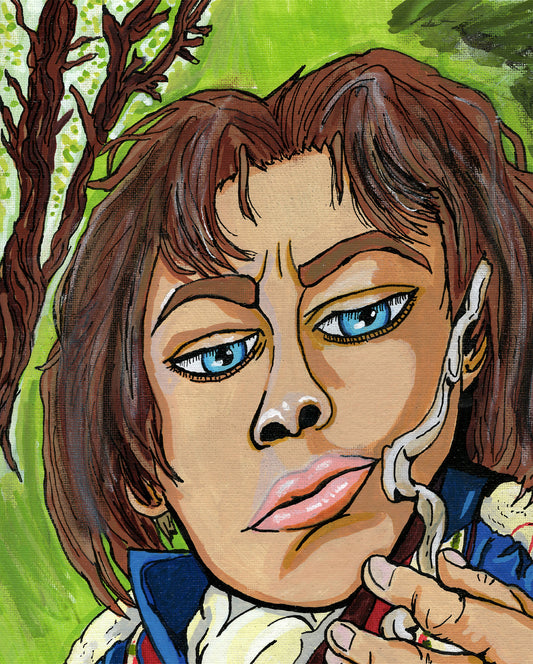 Willow Fan Art 9" x 12" Canvas Panel Portrait by Keith Wahl Art